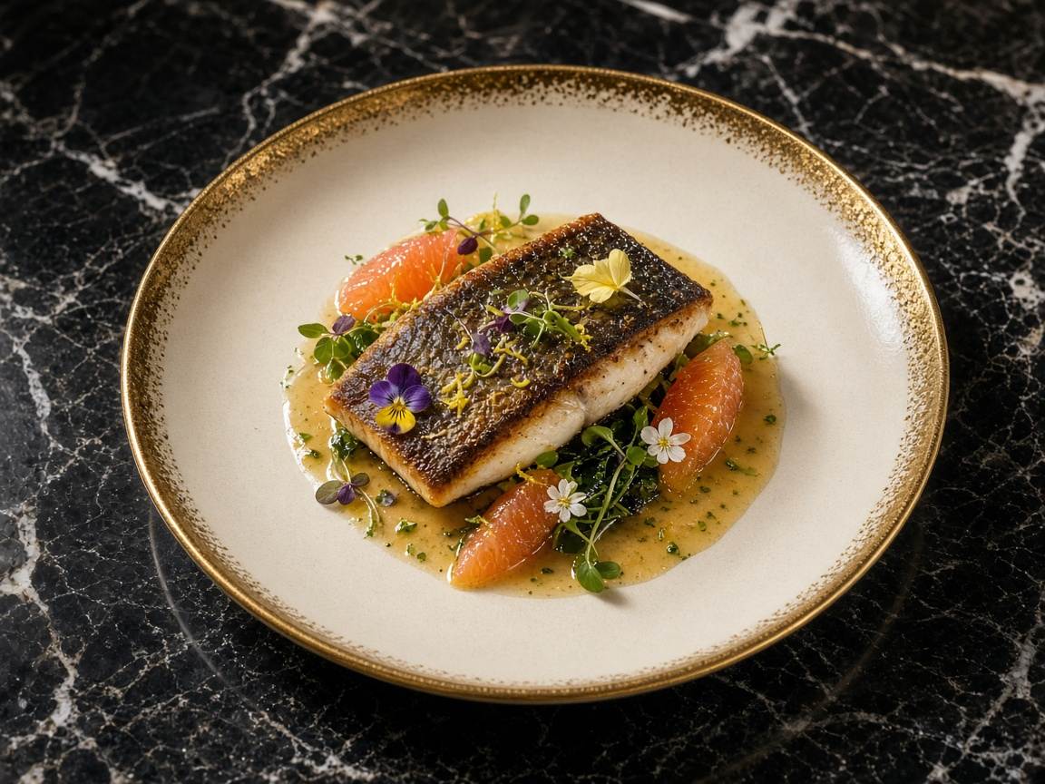 Poisson de saison dressé